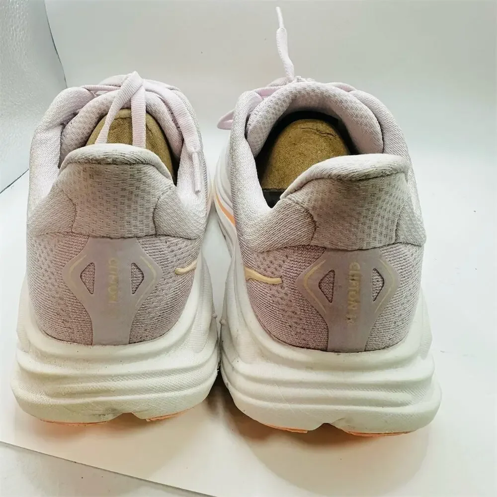 HOKA Clifton 10 Women's Running Shoes Lilac Cream/Tangerine Glow Size 8.5 B